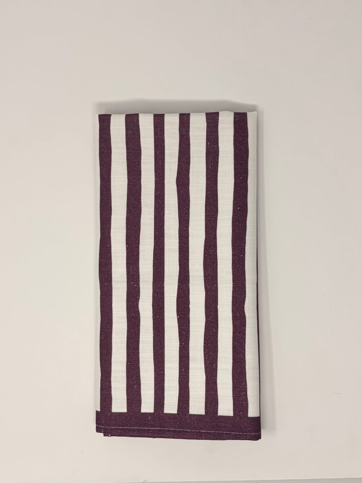 Stripe Napkin - Plum