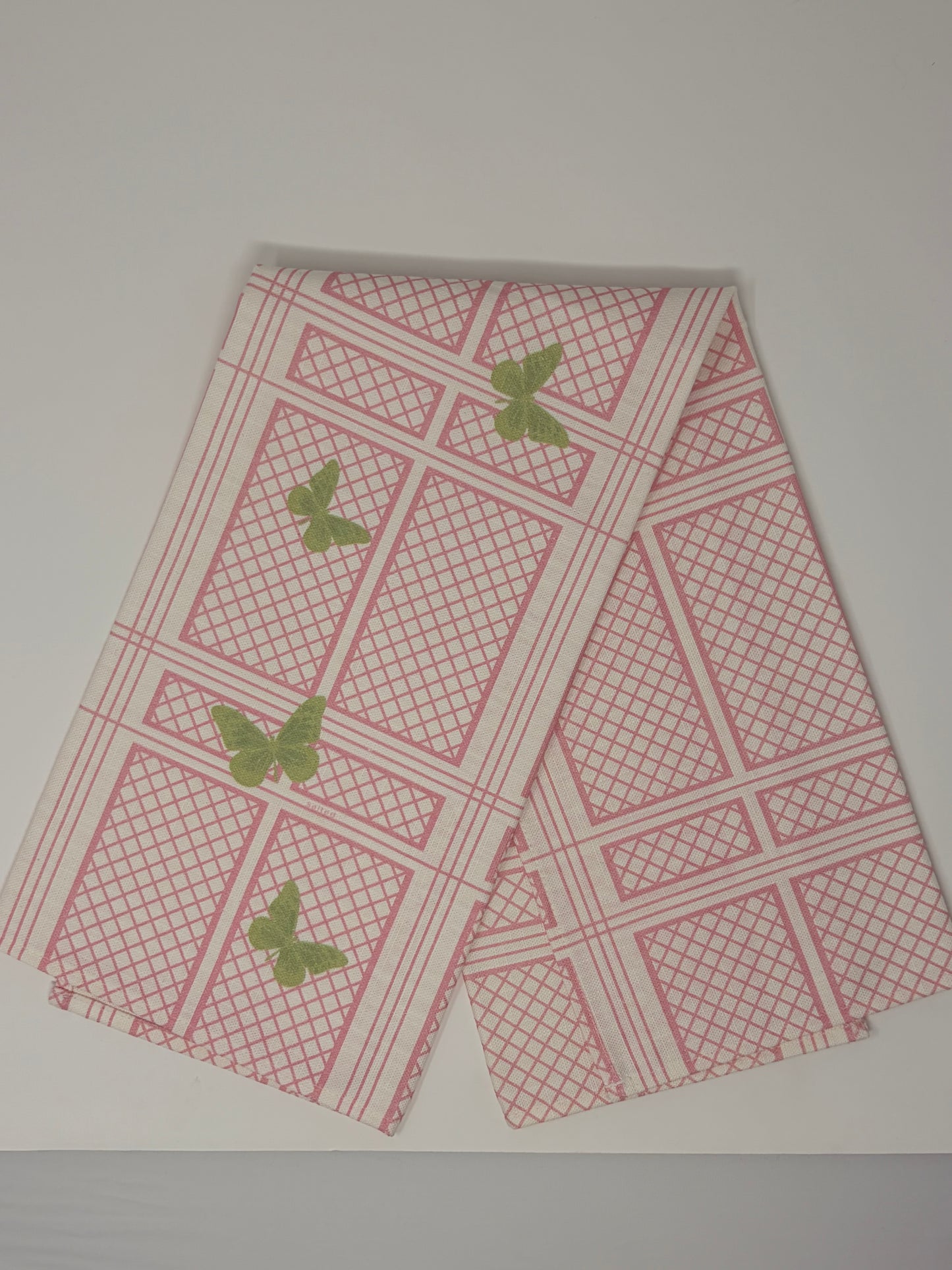 Lattice Butterfly Hand Towel - Pink