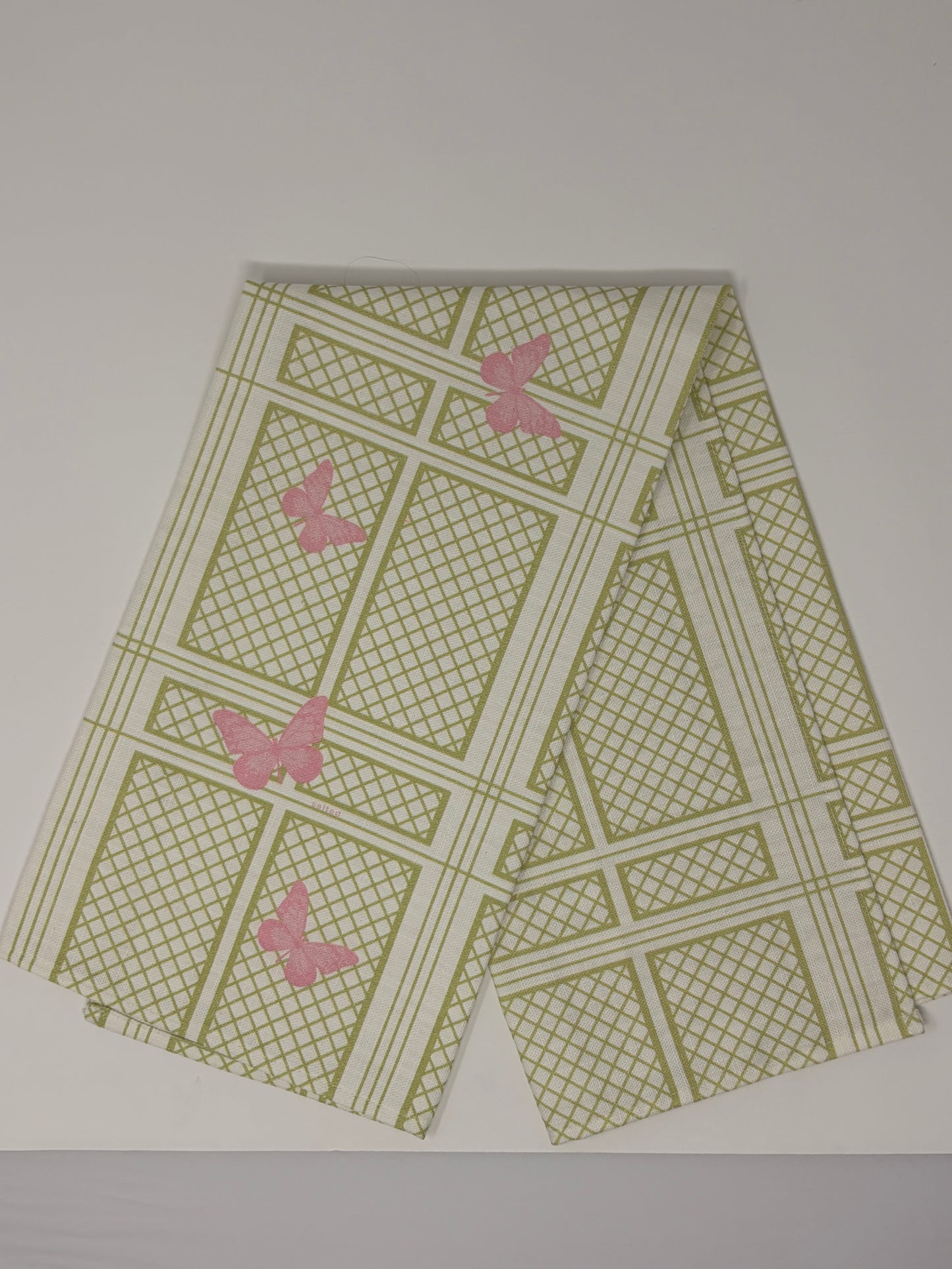 Lattice Butterfly Hand Towel - Grass
