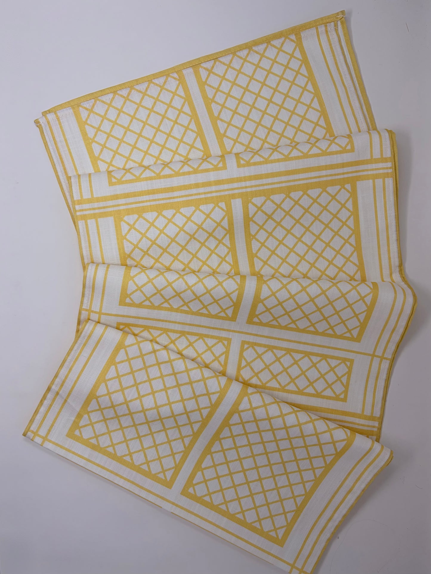 Lattice Table Runner - Yellow