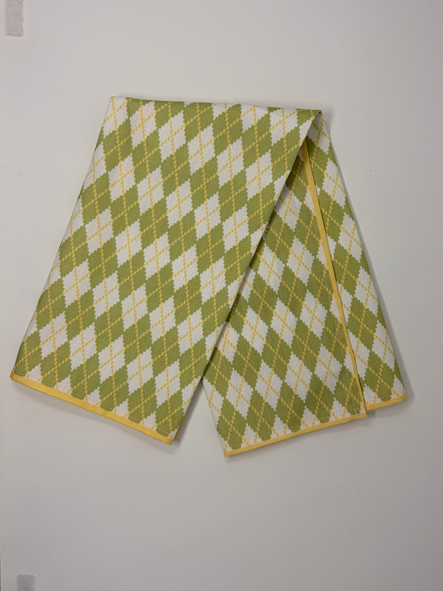 Argyle Hand Towel - Grass