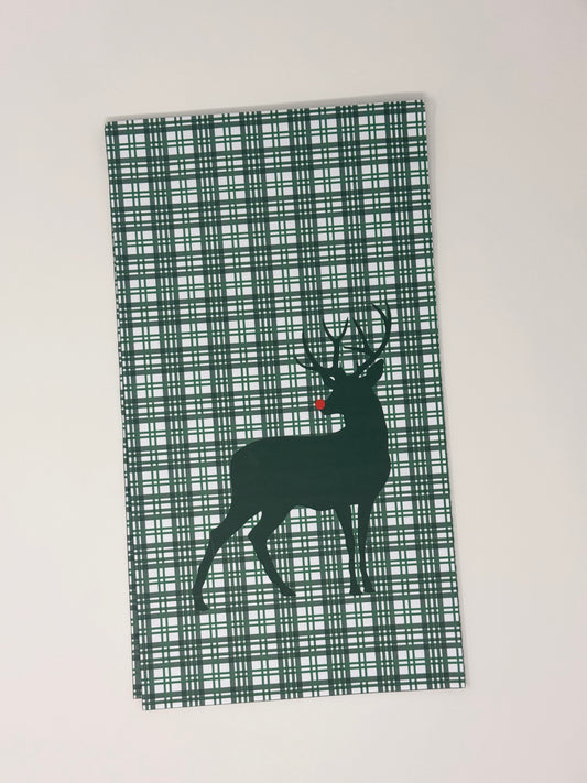 Plaid Deer Hand Towel