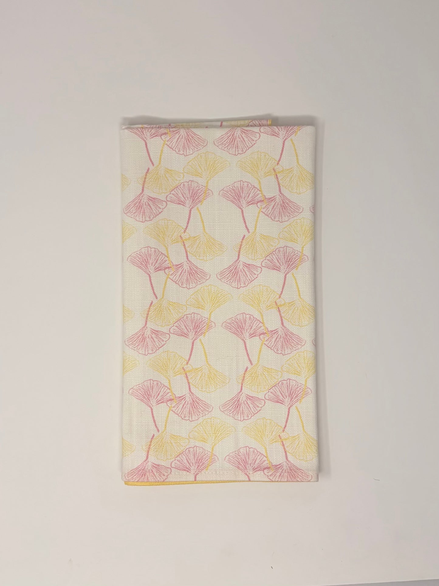 Gingko Napkin - Yellow and Pink