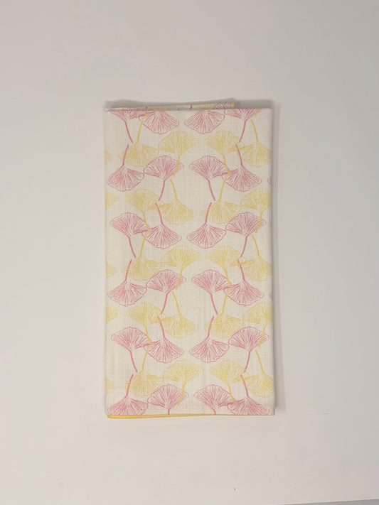 Gingko Napkin - Yellow and Pink
