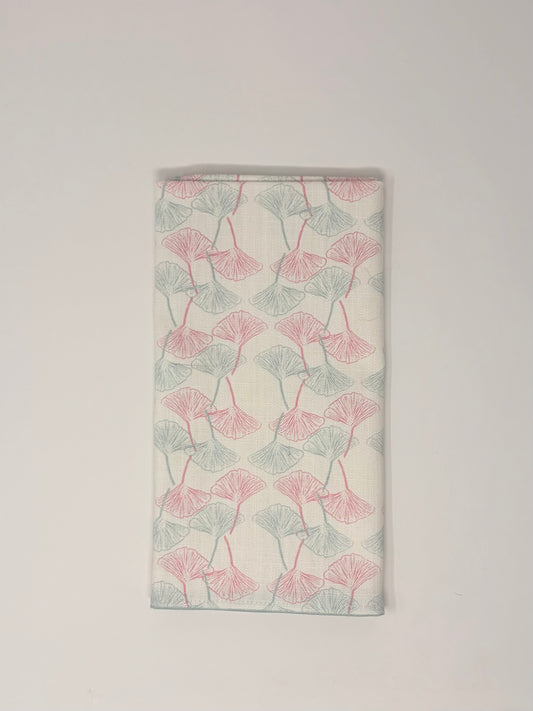 Gingko Napkin - Sky and Pink