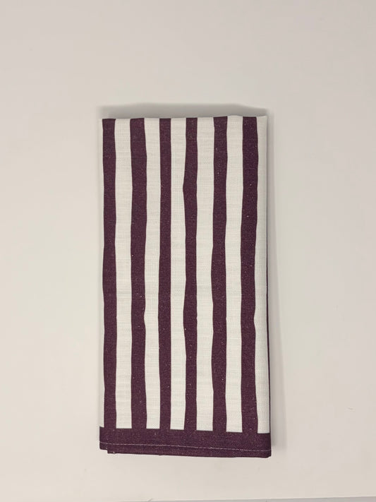 Stripe Napkin - Plum