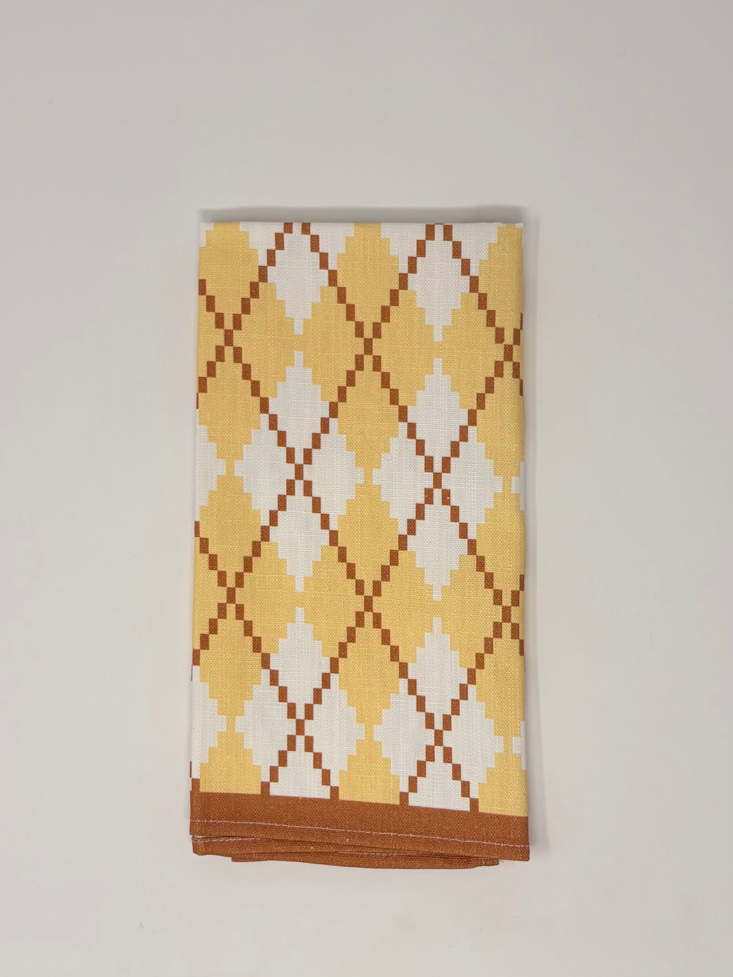 Argyle Napkin - Yellow and Buckthorn