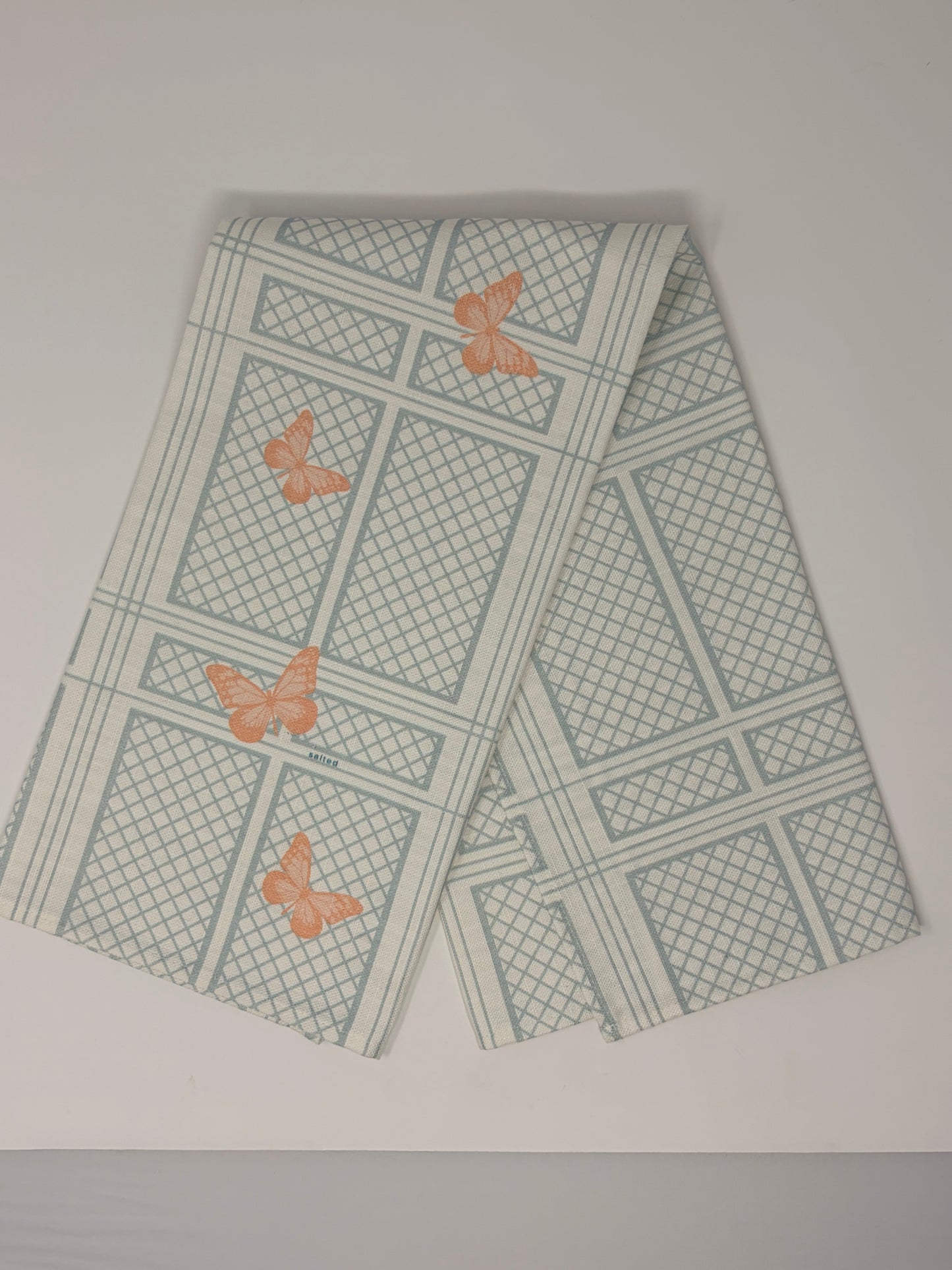 Lattice Butterfly Hand Towel - Sky