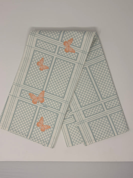 Lattice Butterfly Hand Towel - Sky