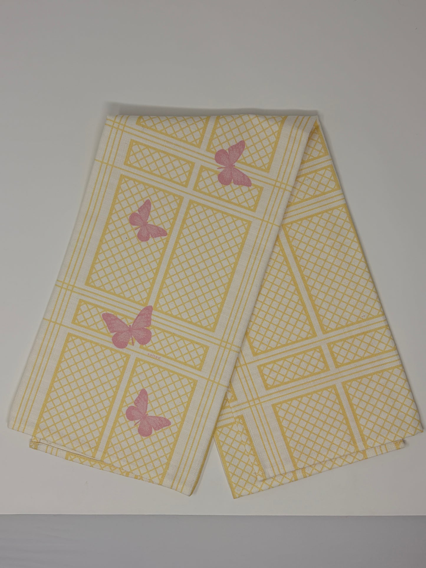 Lattice Butterfly Hand Towel - Yellow