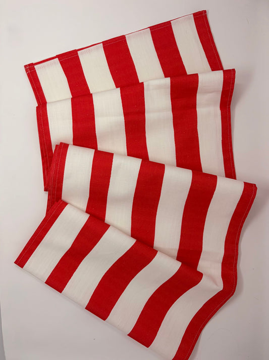 Stripe Table Runner - Red