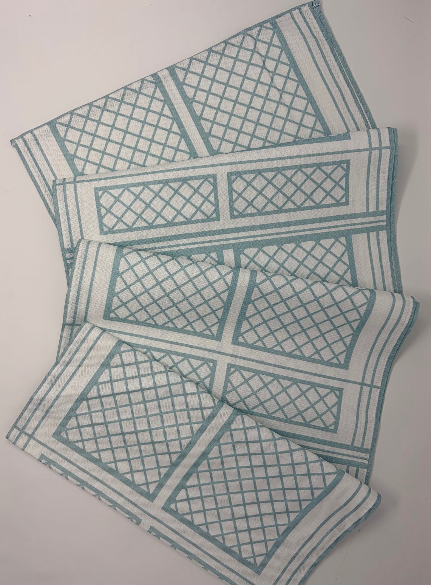 Lattice Table Runner - Sky