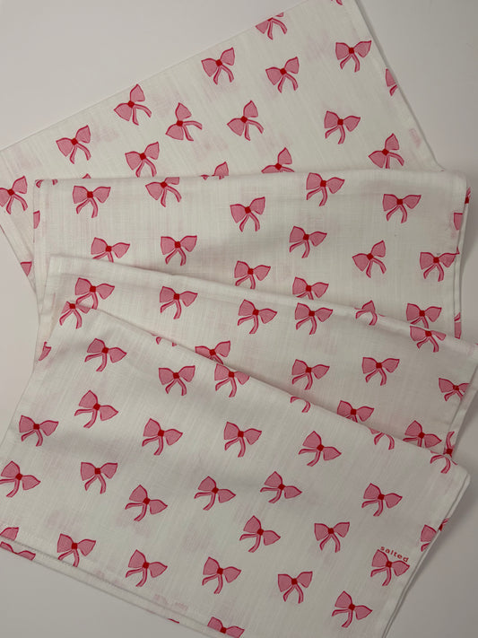Bow Table Runner - Pink