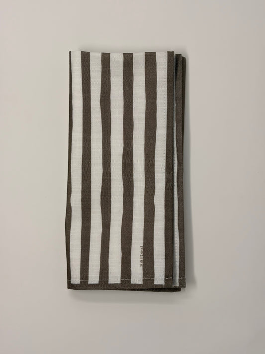Stripe Napkin - Mulch