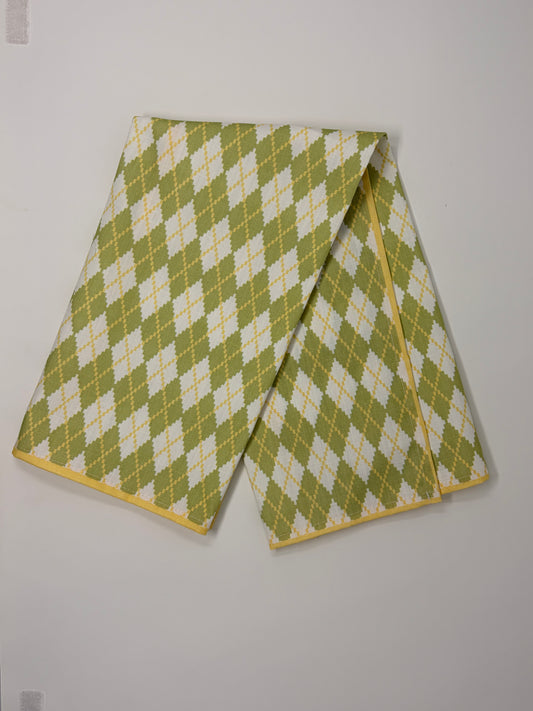 Argyle Hand Towel - Grass