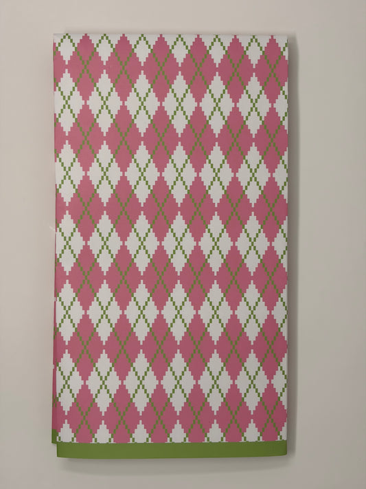 Argyle Hand Towel - Pink