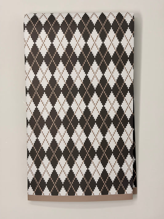 Argyle Hand Towel - Mulch